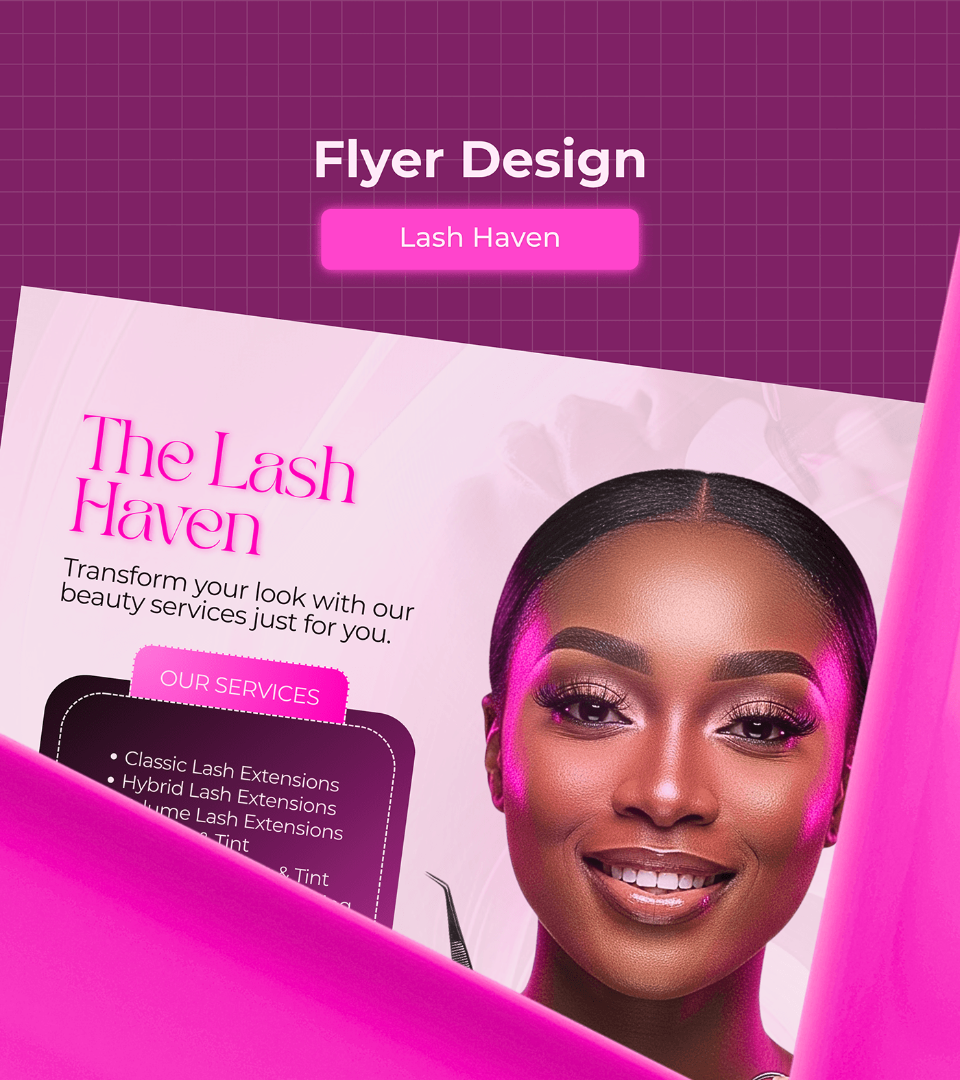 Lash Haven flyer design 1