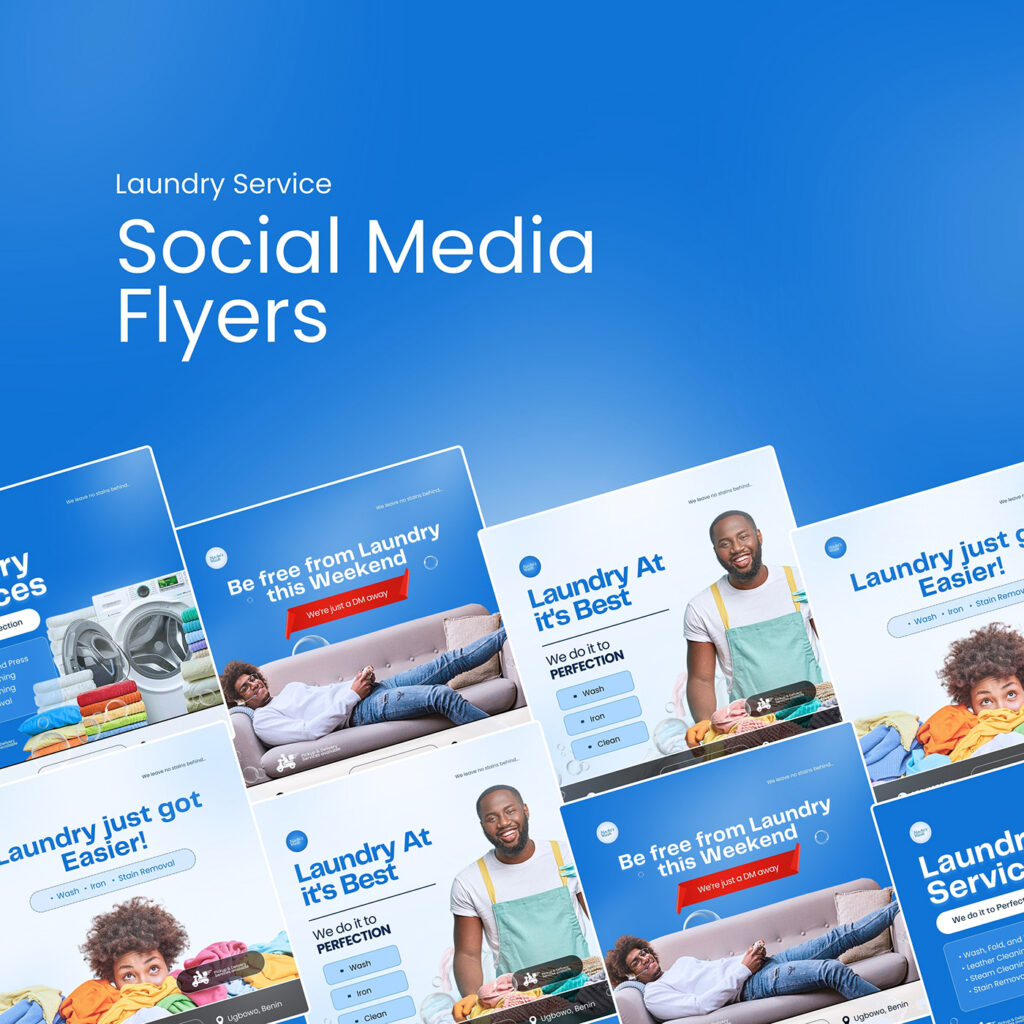 Laundry Service social media flyers 1